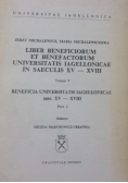 Liber beneficiorum et benefactorum Universitatis Iagelonicae in saecilis XV-XVII, CZ. 2
