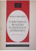 O kryteriach realizmu w badaniach literackich