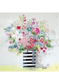 Karnet kwadrat z kopertą Stripy Vase