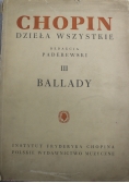 Chopin dzieła wszystkie III Ballady 1949 r.