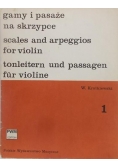 Gamy i pasaże na skrzypce, część I, Nuty