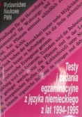 Testy i zadania egzaminacyjne z języka niemieckiego