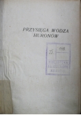 Przysięga wodza Huronów 1930 r.