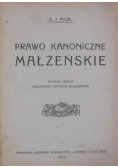Prawo kanoniczne małżeńskie, 1922 r.