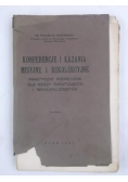 Konferencje i kazania misyjne i rekolekcyjne, 1937 r.