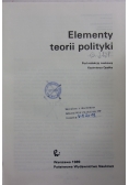 Elementy teorii polityki