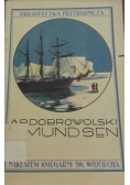 Amundsen na tle nansena i wikingów polarnych, 1929 r.