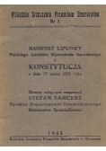 Manifest lipcowy Polskiego Komitetu Wyzwolenia Narodowego i konstytucja 1945 r.