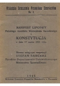 Manifest lipcowy Polskiego Komitetu Wyzwolenia Narodowego i konstytucja, 1945 r.