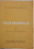 Folia Orientalia, Tom XXI