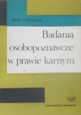 Badania osobopoznawcze w prawie karnym