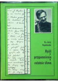 Myśli przypomnienia ostatnie słowa