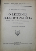 O leczeniu elektrycznością 1929 r.