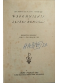 Wspomnienia Błyski Bengalu, 1923 r.