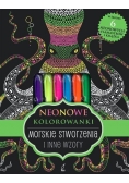Neonowa kolorowanka. Morskie stworzenia