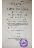 L'esprit de Saint Francois de sales, 1816 r.