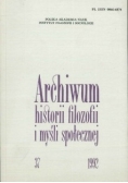 Archiwum historii filozofii i myśli społecznej 37