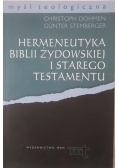 Hermeneutyka Biblii żydowskiej i Starego Testamentu