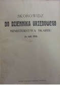 Skrowidz do dziennika urzędowego ministerstwa skarbu za rok 1936, 1937r.