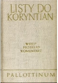 Listy do Koryntian. Wstęp-przekład -komentarz