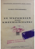 Ze wspomnień małej krzemieńczanki