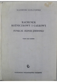 Rachunek różniczkowy i całkowy funkcje jednej zmiennej