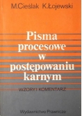 Pisma procesowe w postępowaniu karnym