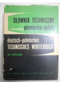 Słownik techniczny niemiecko-polski z suplementem