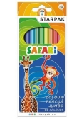 Kredki ołówkowe 12 kolorów Safari