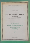 Sylwy współczesne. Problem konstrukcji tekstu
