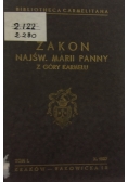 Zakon Najśw. Marii Panny z Góry Karmelu Tom I, 1937 r.
