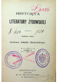 Historya literatury żydowskiej część 1 1902r