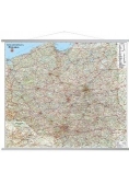 Polska. Ścienna mapa samochodowa
