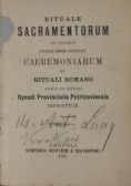 Rituale sacramentorum ac aliarum ecclesiae caeremoniarum, 1880 r.