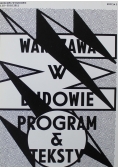 Warszawa w budowie. Program i teksty