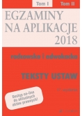 Teksty ustaw Egzaminy Aplikacje radcowska i adwokacka Tom 1