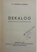 Dekalog  krótkie nauki o przykazaniach, 1937 r.