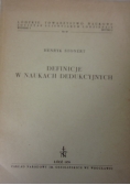 Definicje w naukach dedukcyjnych
