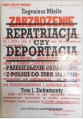 Repatriacja czy deportacja, Tom I