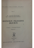 Historia filozofii prawa, tom I, 1946 r.