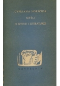Myśli o sztuce i Literaturze