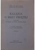 Kazania o Mszy Świętej, 1931 r.