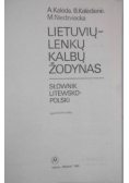 Lietuviu Lenku Kalbu Zodynas Słownik litewsko polski
