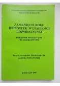Zamknięcie roku jednostek w upadłości likwidacyjnej