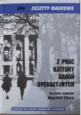 Z prac katedry badań operacyjnych