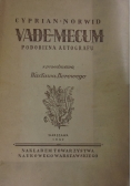 Vademecum podobizna autografu, 1947 r.