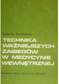 Technika ważniejszych zabiegów w medycynie wewnętrznej
