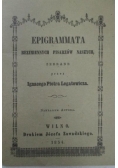 Epigrammata bezimiennych pisarzów naszych, reprint z 1854 r.