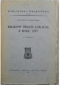 Kraków przed lokacją z roku 1257 1935 r.