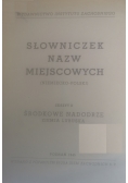 Słowniczek nazw miejscowych Zeszyt II,1945 r.